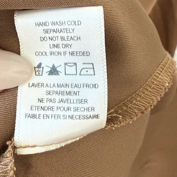 Pleione Satin Button-Down Blouse in Bronze - Picture 9 of 9